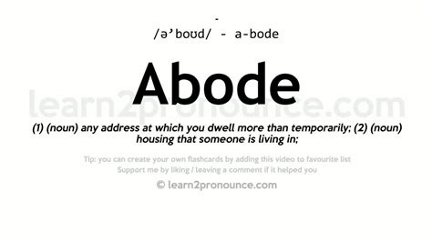 definition abode.